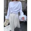 Women S Oversize Long Sleeve T Shirt With Flared Cuffs Fur Trim