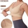 Mesh Openwork Breathable Sports Bra Plus Size Yoga Running Bra