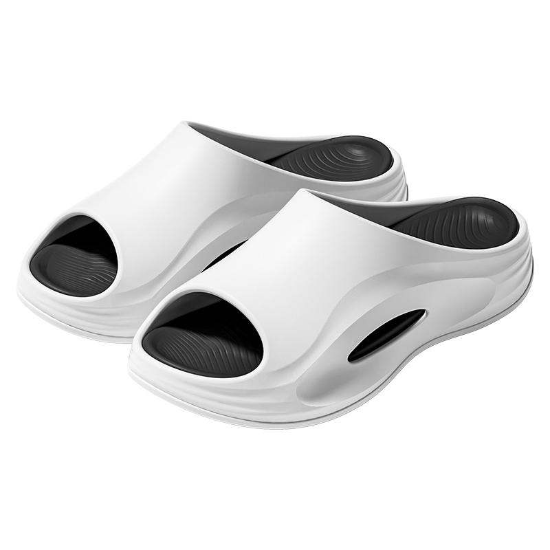 

Женские домашние тапочки на толстой подошве, повседневные шлепанцы на платформе, удобные, нескользящие, мужские тапочки 36-37 чёрный