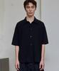Ballute Net Half Sleeve Collar Cardigan (Black)