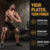 4pcs Weight Plate Compatible Adjustable Kettlebell Handle  Strength Training