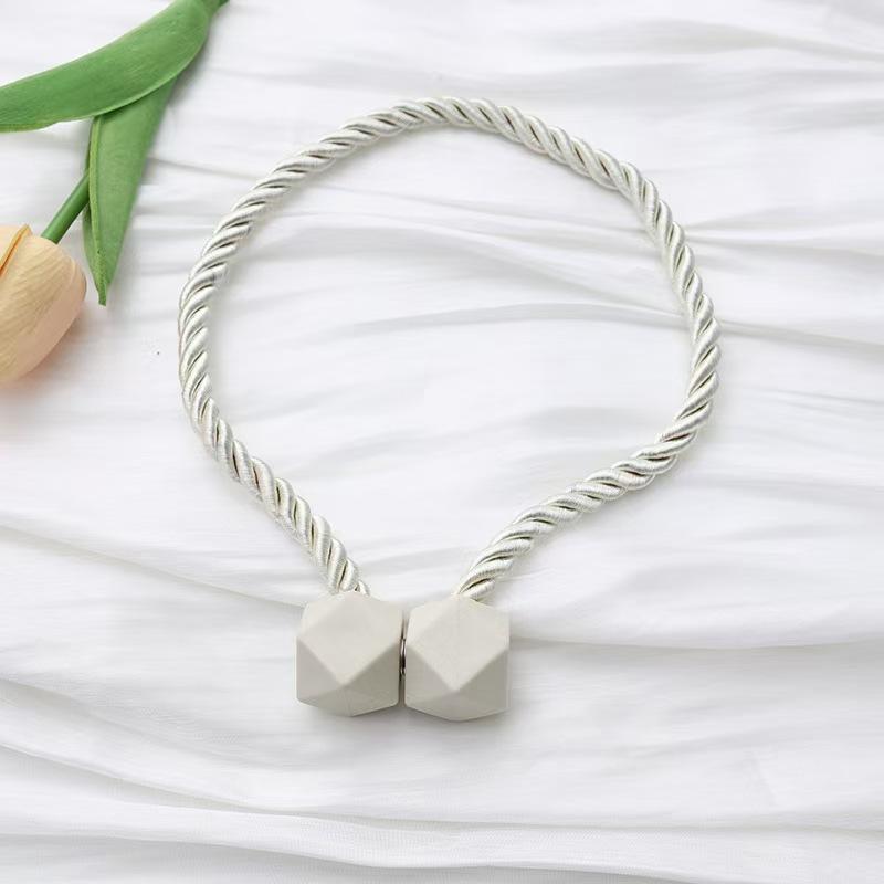 Magnetic Curtain Tiebacks No Drilling Required Curtain Holdbacks Decorative Curtain Rope Tiebacks for Home Window Treatments Set of 2