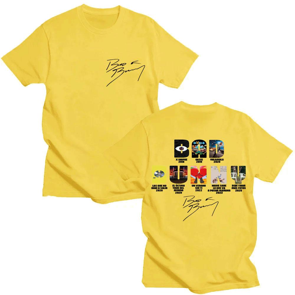 Rapper Bad Bunny Music Album Cover T Shirts Men Women Harajuku Fashion Hip Hop T-shirt Oversized Cotton Casual Tshirt Streetwear