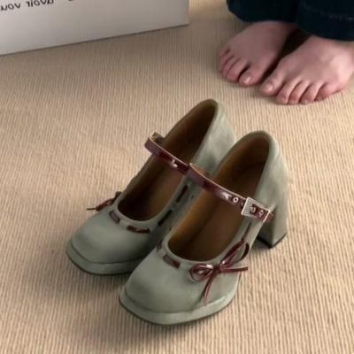 Designer Luxe Platform Hoge Hak Dames Mary Jane Schoenen Mode Vlinderknoop Riem Schoenen Dames Elegante Jurk Schoenen