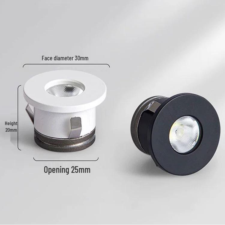 Mini LED Recessed Spotlight for Jewelry/Wine Display, 3cm-4cm Opening, Bullseye/Starry Sky Design