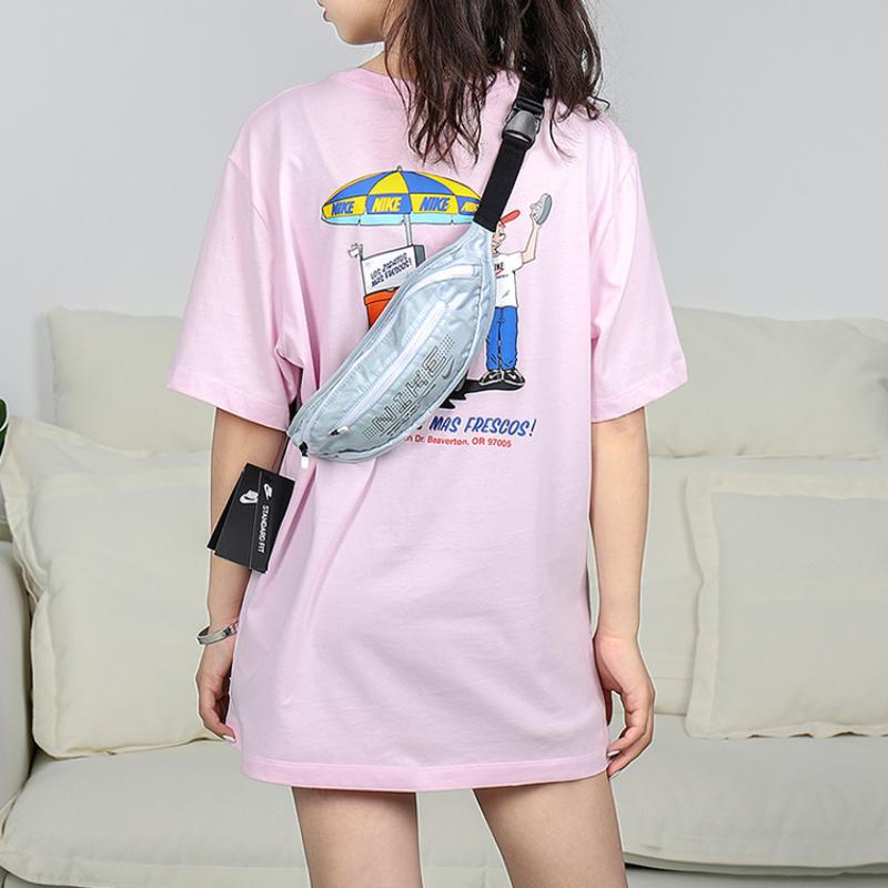 Nike Polyester Fanny Pack Regular Unisex Light Blue Gray Casual CV1113-465