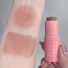 SHAQINUO Powder Blusher Stick Cream Blush Smooth Blendable Natural Matte Cheek Tint Face Makeup Long-Lasting Waterproof Cute Pink Cosmetics for Women