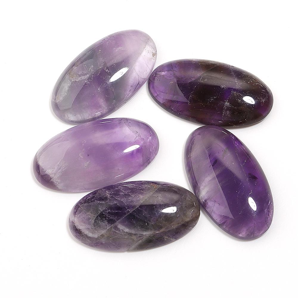 2-5 Stück/Los Natürliche Steinkabochonen Unregelmäßig Oval Quadrat Wassertropfenförmig Amethyst-Kabochon Für DIY Ringe Halsketten Zubehör