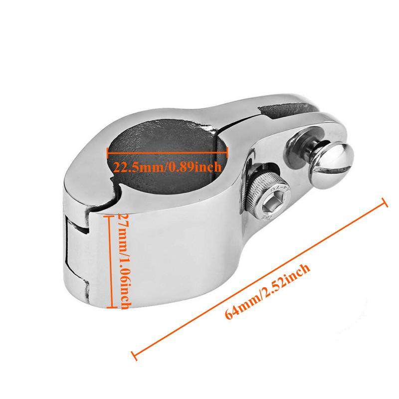 316 Stainless Steel Fitting Boat Bimini Top Hinged 22mm 25mm 30mm 32mm Jaw Slide Easy Install Marine Hardware 3