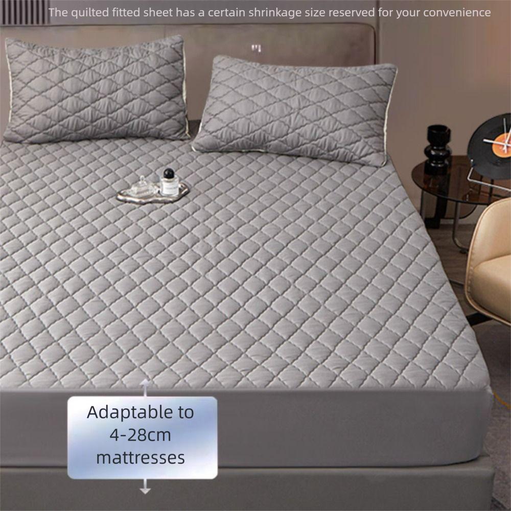 Waterproof Mattress Cover Solid Color Mattress Pad Bed Cover Bedspread  Bedroom