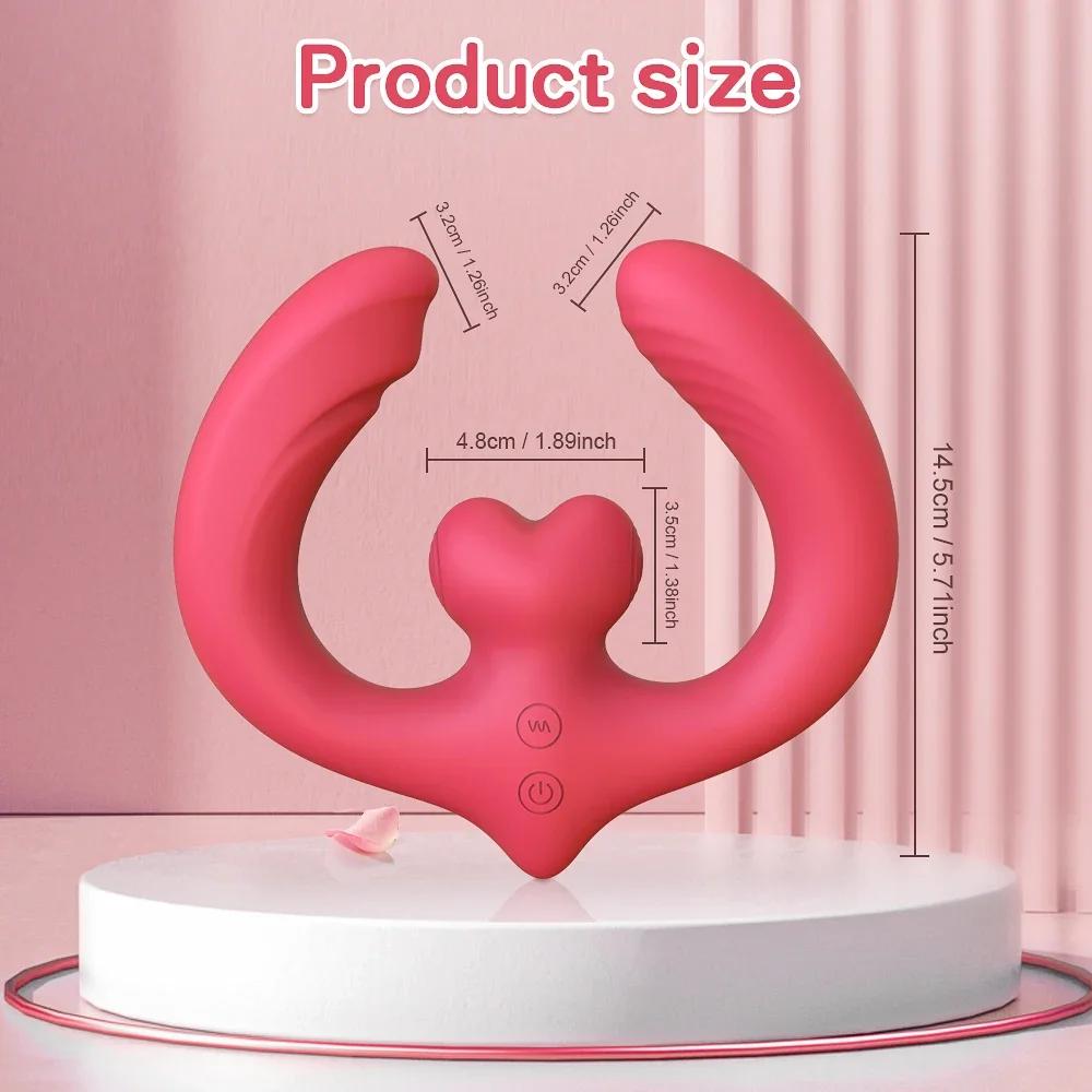 G-Spot Double-Ended Sex Toys Dildo Vibrator for Women Lesbian Couples 7 Vibration Vibrators Strapless Strap-on Adults Good anal
