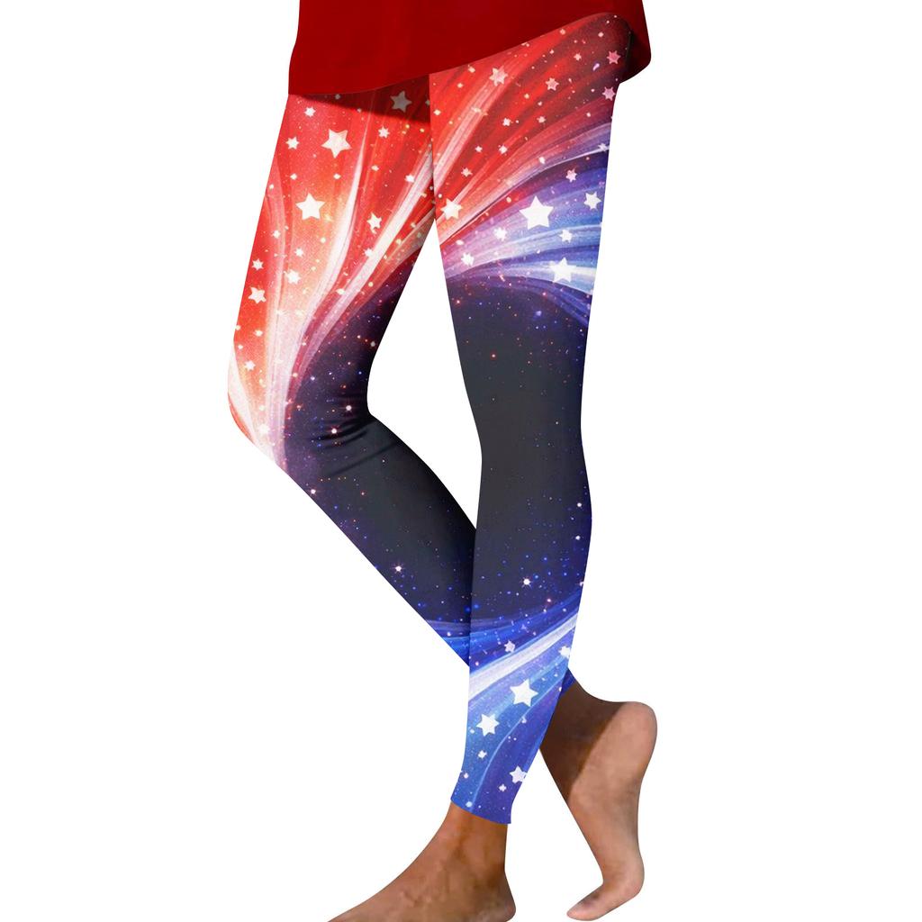 Women's Fashion Casual Print Straight-Leg Pants Outdoor Printed Slim Yoga Pants