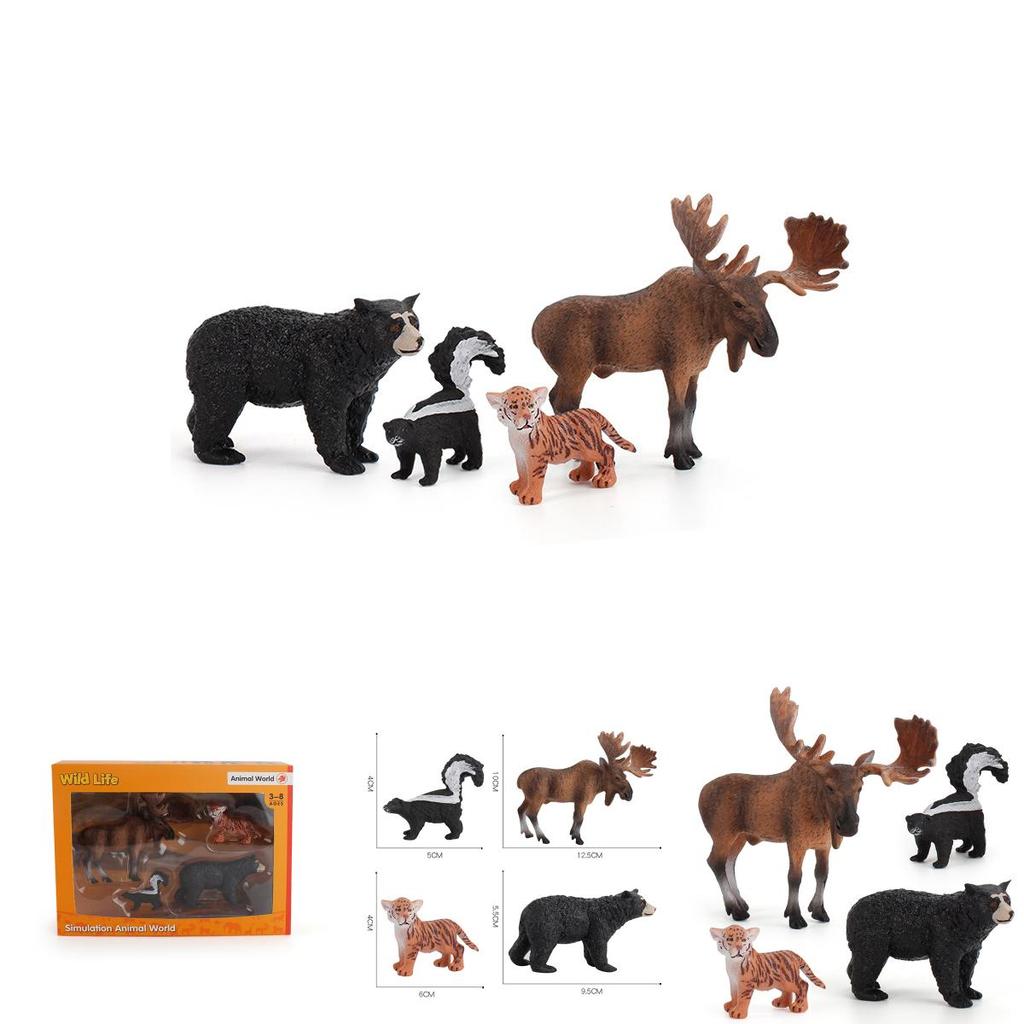 Childrens Animal Figurine Set Pvc Creative Desktop Wildlife Collection For Kids Playroom