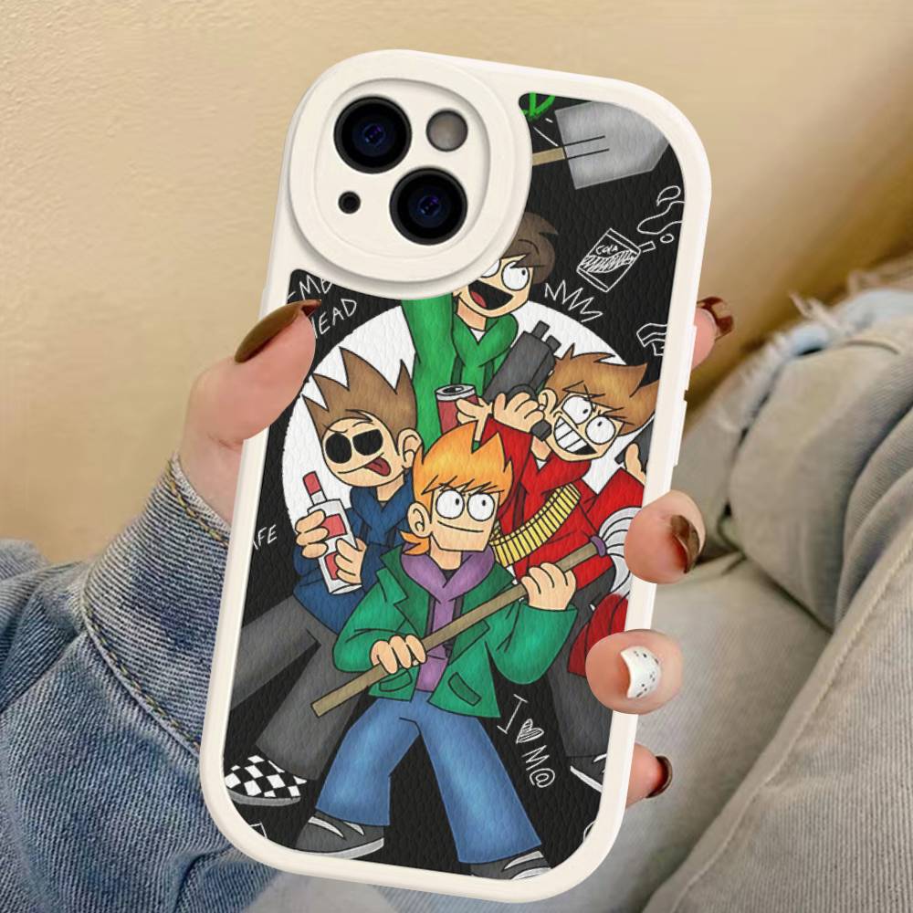 Cartoon Cute E-Eddsworlds Phone Case For IPhone 16 15 14 11 12 13 Pro Max Plus Back Leather Shell