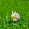 6Pcs Mini Resin Cow Figurine Set Lovely Mini Farm Animal Statue for Fairy Garden DIY Craft Home Desktop Decoration Gift