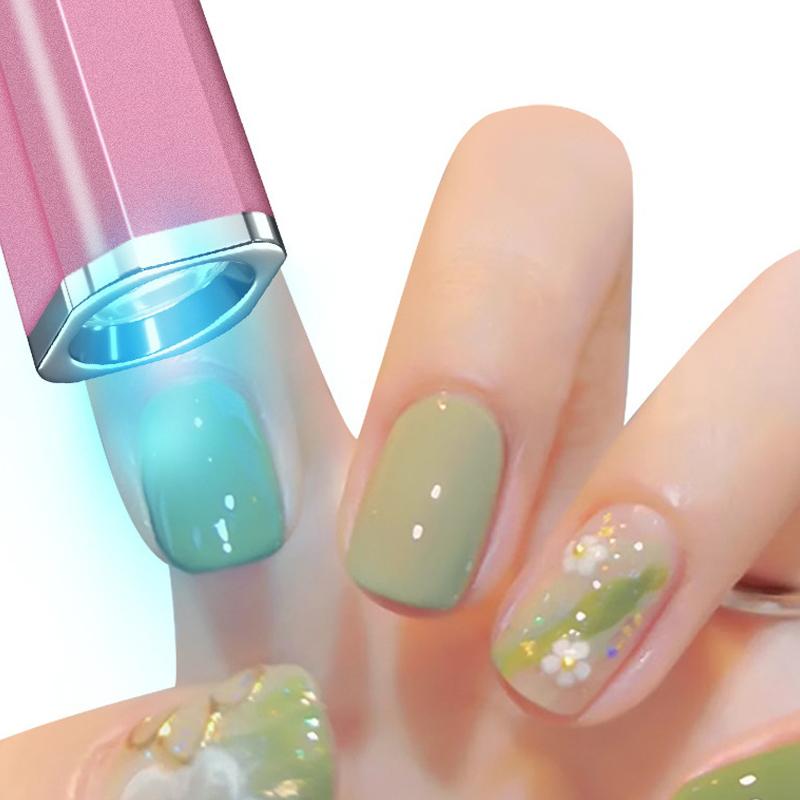 Portable Mini Nail Lamp Portable Metallic Mini Uv Light For Gel Nails With 2 Timers 20S/60S