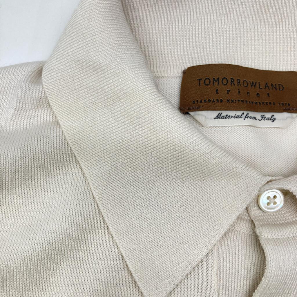 TOMORROWLAND [Excellent Condition] 61-02-22-02011 Silk Cotton Knit Polo Shirt/ tops M IvoryUsed