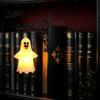Dark Academic Room Accessories Halloween Bookshelf Light, Vintage Metal Decorative Shelf Lamp, Battery Powered Book Nook Light Warm LED Nightlight for