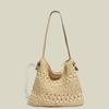 Vintage Ethnic Style Casual Beach Vacation Bag Large Capacity Simple Commuting Lazy Style Single Shoulder Tote Bag