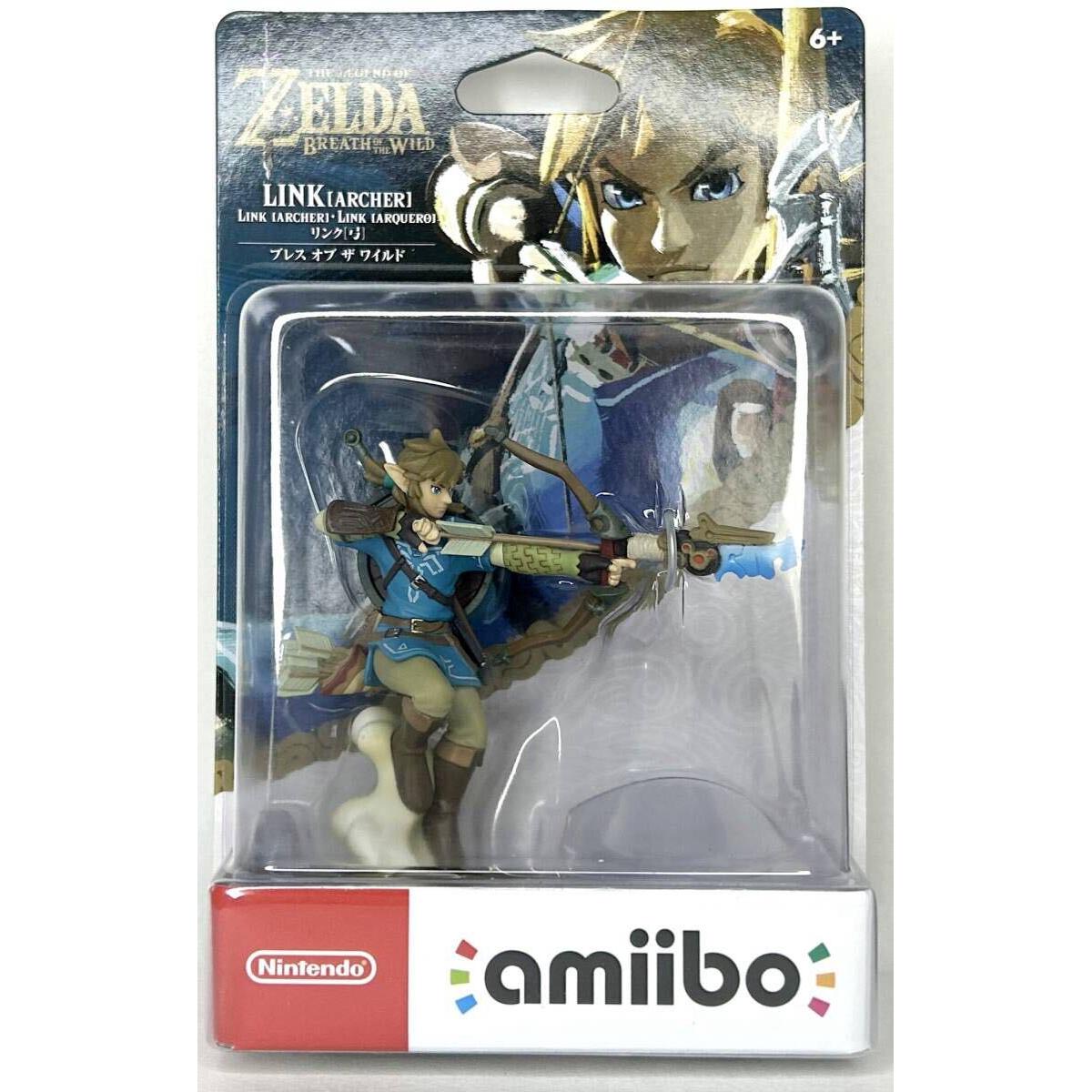 Used [Free Shipping] amiibo Link (Bow) Breath of the Wild (The Legend of Zelda Series) Amiibo Nintendo Breath of the Wild Figure