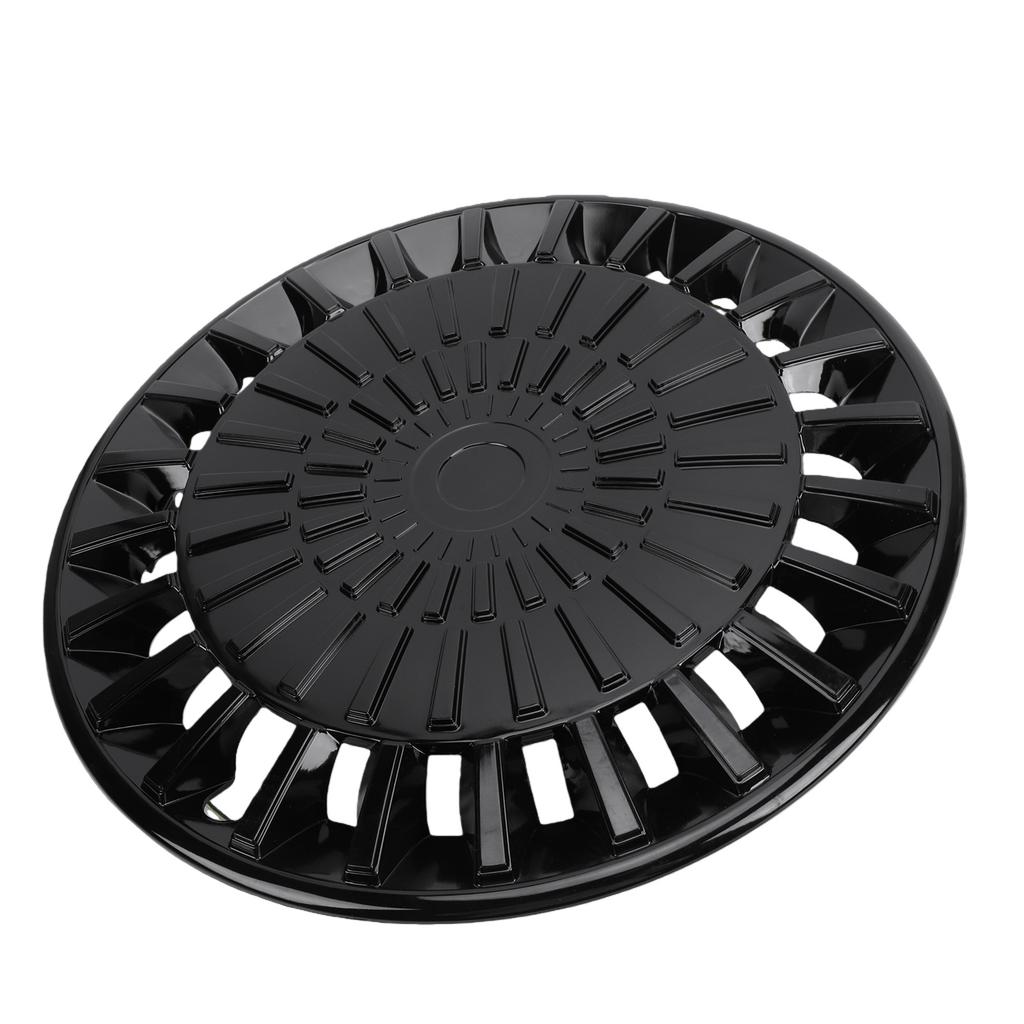 4PCS R15 Hub Caps 15 Inch Thick ABS Stylish Wheel Rim Cover Hubcap Replacement for Fiat 500 Black