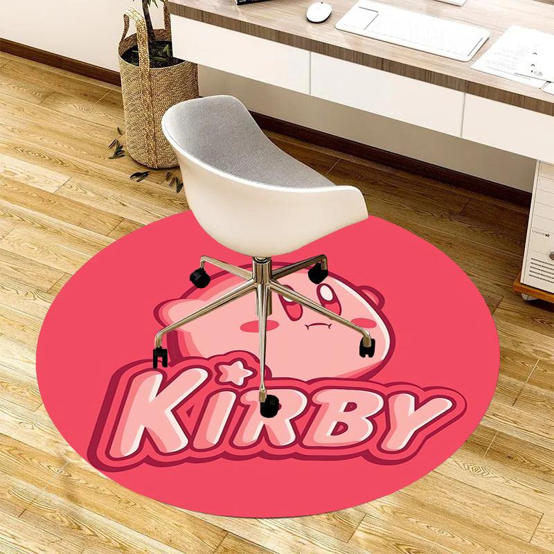 1pc Kirby Round carpet, Made of Polyester,Perfect for Decorating Office Chairs, Living Rooms,Vibrant Decorative Rug