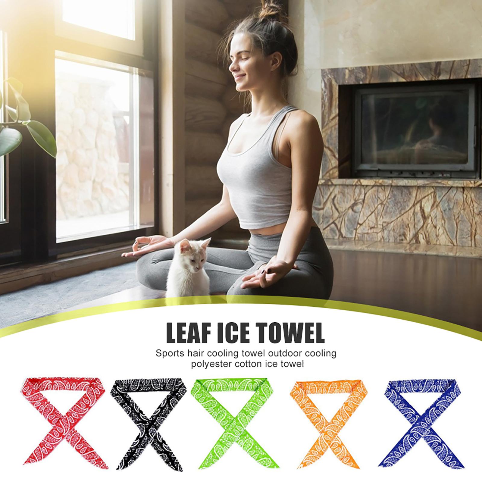 

5 Pcs Cool Scarf Neck Wrap Reusable Ice Scarf Instant Cooling Chill Ice Sports Towel Wristband for All Outdoor Activities CHINA