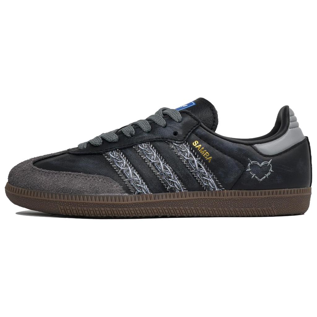 adidas Originals SAMBA OG Low-Top Skateboard-Schuhe Unisex Schwarz Grau B75807(Team113-S-BOX)