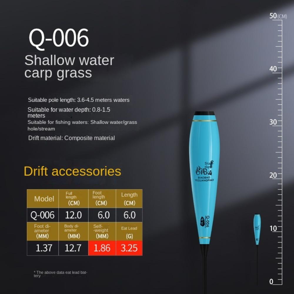 

Nano Plastic Bobbers Float Body Bottom Part Inner Fishing Floats Part Fishing Accessory Q-06
