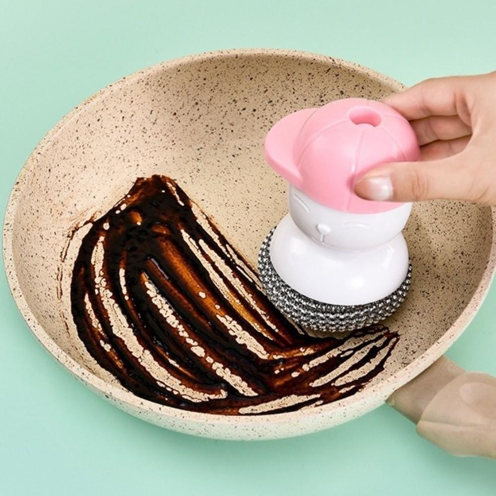 Removable Cleaning Ball Brush Cartoon Automatic Washing Brush Kitchen Cleaning Brush  Dish Washing