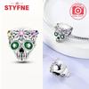Genuine copper Luminous Halloween Charm Bead Charms Zombie Skeleton Dangle Bead Compatible With Authentic Bracelets Do It Yourself Fine Jewellery Gift