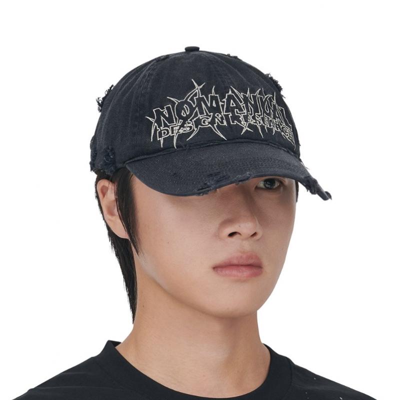 Nomanual Slash Ball Cap   Washed Black
