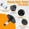 Stainless Steel Snow Plow Shoes - Universal Snow Plow Replacement - Shoe Kit Compatible with ATV/UTV