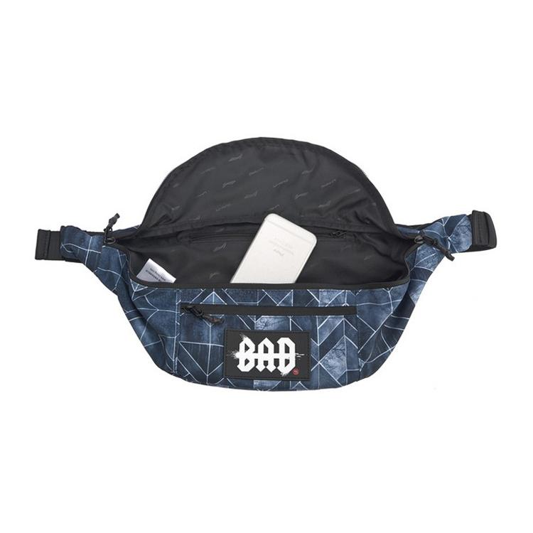 New LiNing Training Series Polyester Sling Bag Fanny Pack Unisex Black Gray Color ABDP356-2