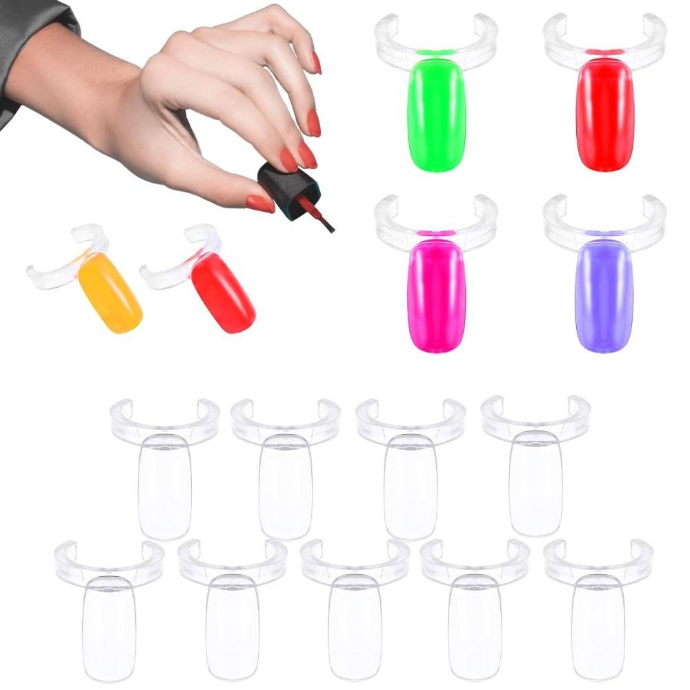 

50PCS White Single Nail Polish Display Reusable Nails Color Swatches for Nails Art Polish Practice natural