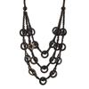 Bohemian coconut shell necklace retro multi-layered wearing long sweater chain women's niche holiday style accessories
