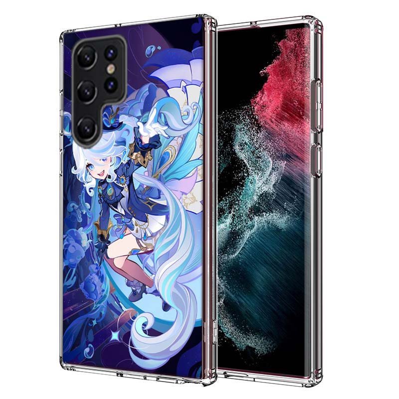 

Cute Furina Genshin Impact Capa Phone Case For Samsung S26 Ultra S25 Edge Galaxy S23 S21 S20 S24 FE S22 S10 Plus Cover Clear TPU Samsung S25 Edge 5G