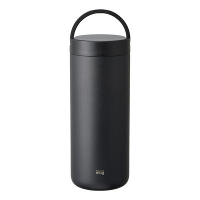 Thermo Mug Stainless Steel Lantern Bottle, 600ml, Black, LB24-60
