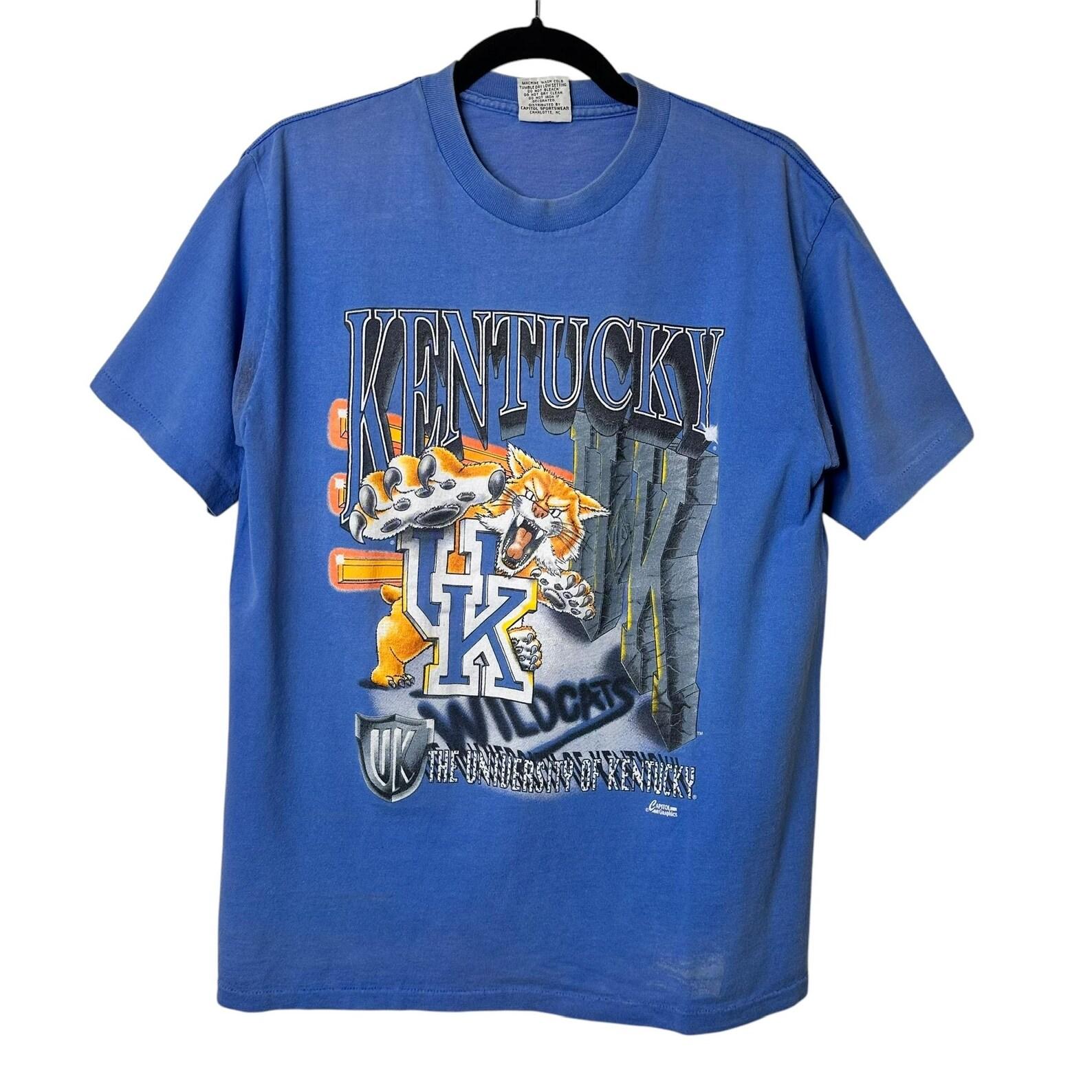 90 s University of Kentucky Wildcats T shirt Sz L (A1887) M