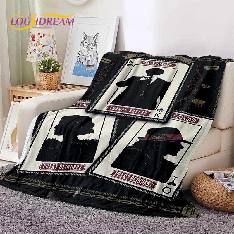 Coperta morbida in flanella 3D P-Peaky Blinders Tommy Shelby per Letti Camera da letto Divano Picnic, Coperta da lancio per Coprire Esterni Tempo libero Regalo