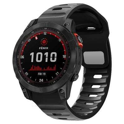 For Garmin Fenix 7X Soft Silicone Watch Strap Adjustable Wrist Band Replacement