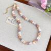Colorful Beaded Choker Pearlescent Round Bead Necklace Boho Beaded Necklace Jewelry for Women Holiday Summer Beach Vacation