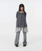 Ohesio Stripe Bootscut Banding Pants, Gray