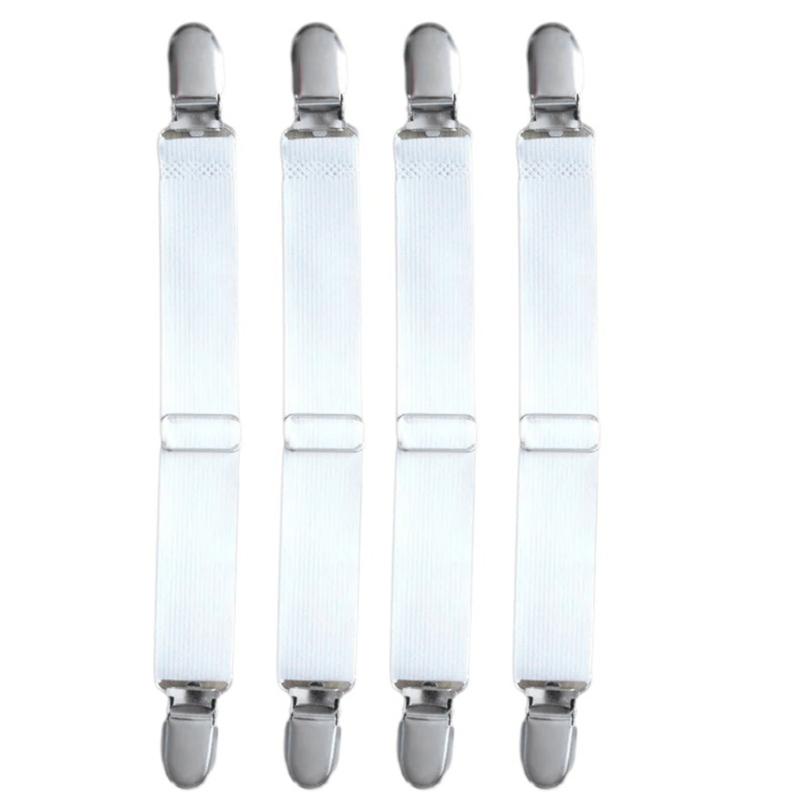 

6pcs Bed Sheet Strap Fasteners Grippers Suspenders for Mattresses Sheets Cover белый