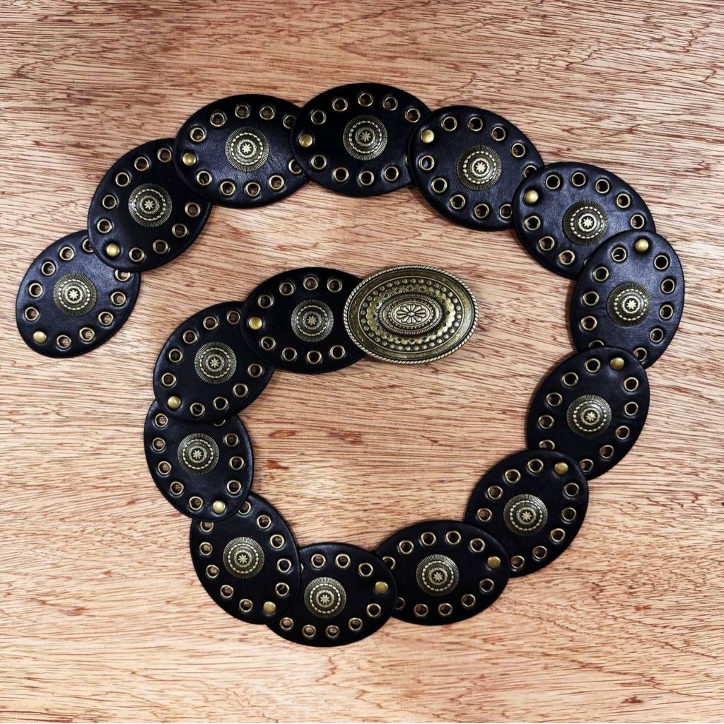 Bohemian Wide Waist Belt for Women Vintage Western Style Round Hollow Out Design for Dress Jeans Casual Outfits