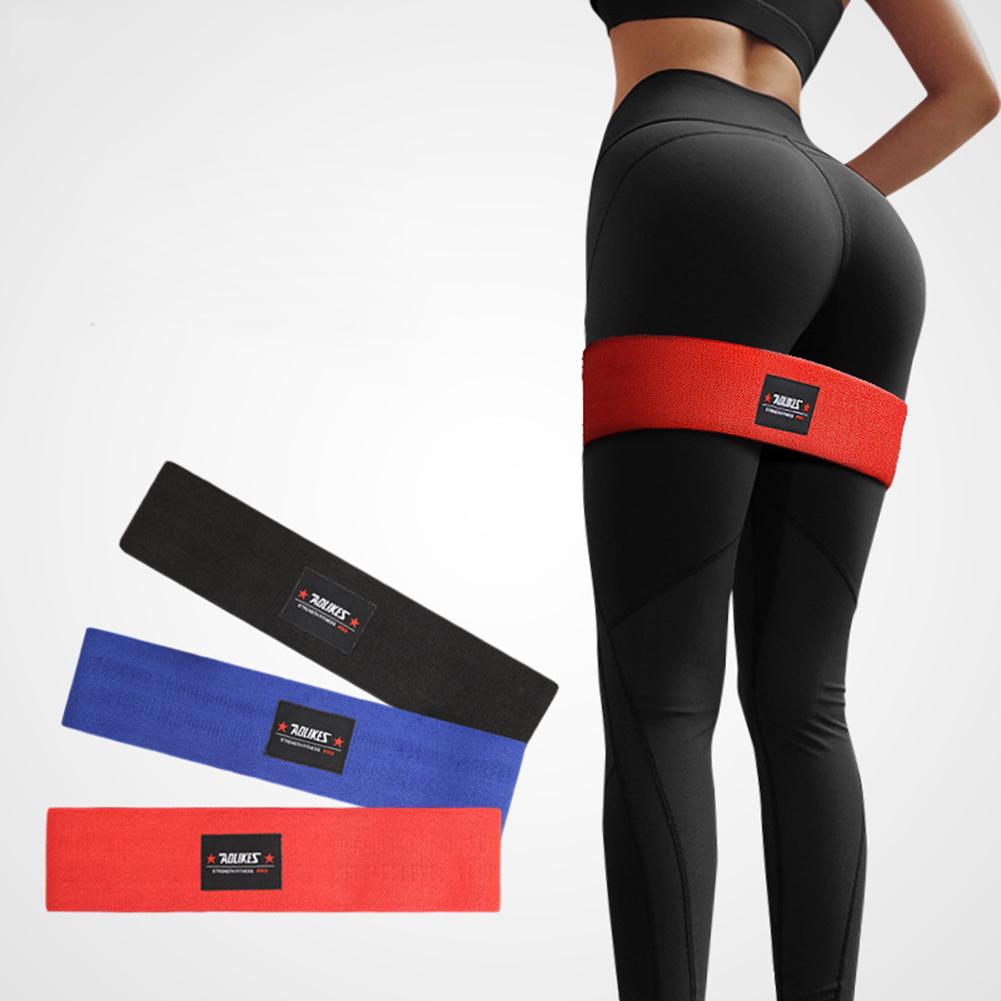 6 colori Yousheng Hip Coscia Gamba Cerchio Fascia elastica di resistenza Palestra Casa Modellamento del corpo Fitness