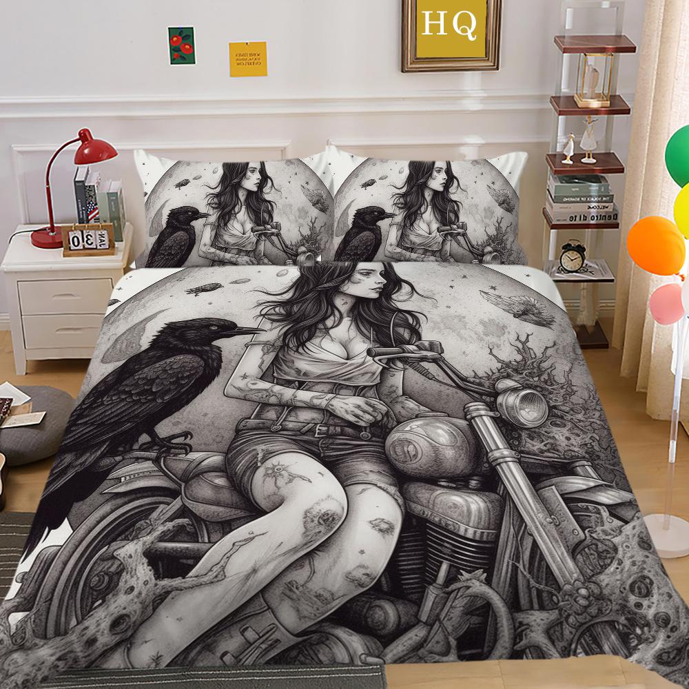 Hot Sale Duvet Cover Set Woman Man Bedding Suit Single Double Size Microfiber Home Bedclothes Bedroom Decor
