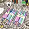 Bunte Fluoreszenzmarker mit Doppelspitze – Ästhetische Textmarker für Schüler, Klassenzimmer- und Planer-Set
