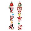 Festive Christmas Door Hanger Decorations with Santa Claus and Penguin Design - Vertical Hanging Paper Banner for Indoor and