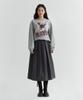 Peulleio Double Pleated Skirt _ Grey